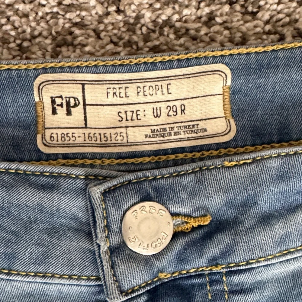 Free People Women's Flared Blue Jeans - Picture 2 of 3